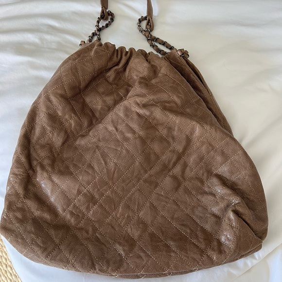 Authentic Chanel CC Elastic Shoulder Bag Quilted Glazed Caviar Largw - Picture 7 of 11